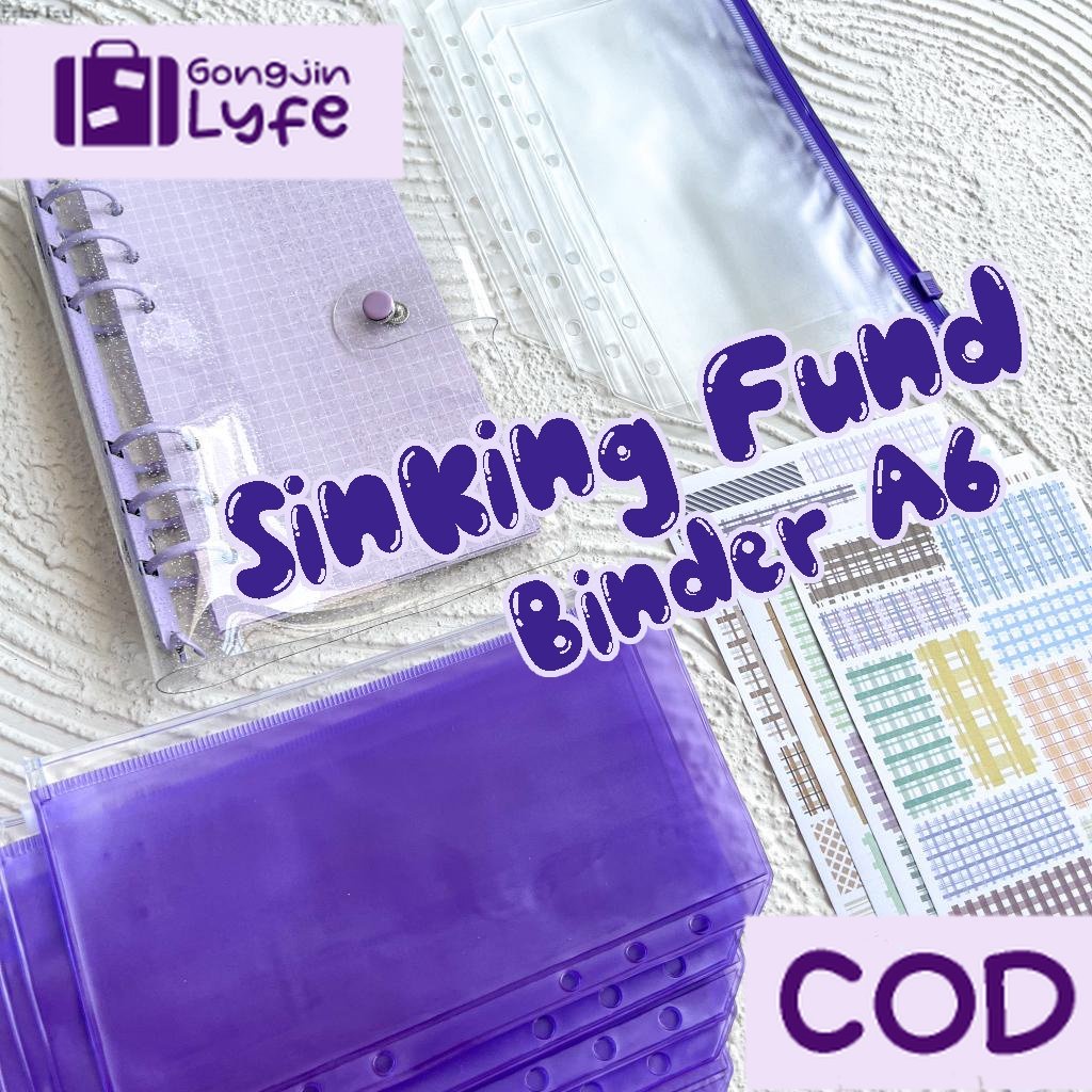 

[Gongjin] [A6] BINDER SINKING FUND Paket Binder Keuangan Menabung Zipper Ziplock Isi Kertas