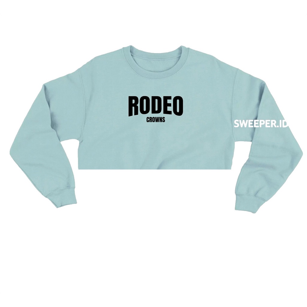 RODEO CROWNS SWEATER CROPE BAHAN FLEECE BAHAN FLEECE