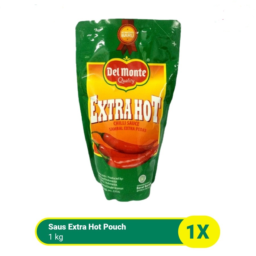 SAUS SAMBAL EXTRA HOT DELMONTE POUCH 1KG DEL MONTE CHILLI SAUCE