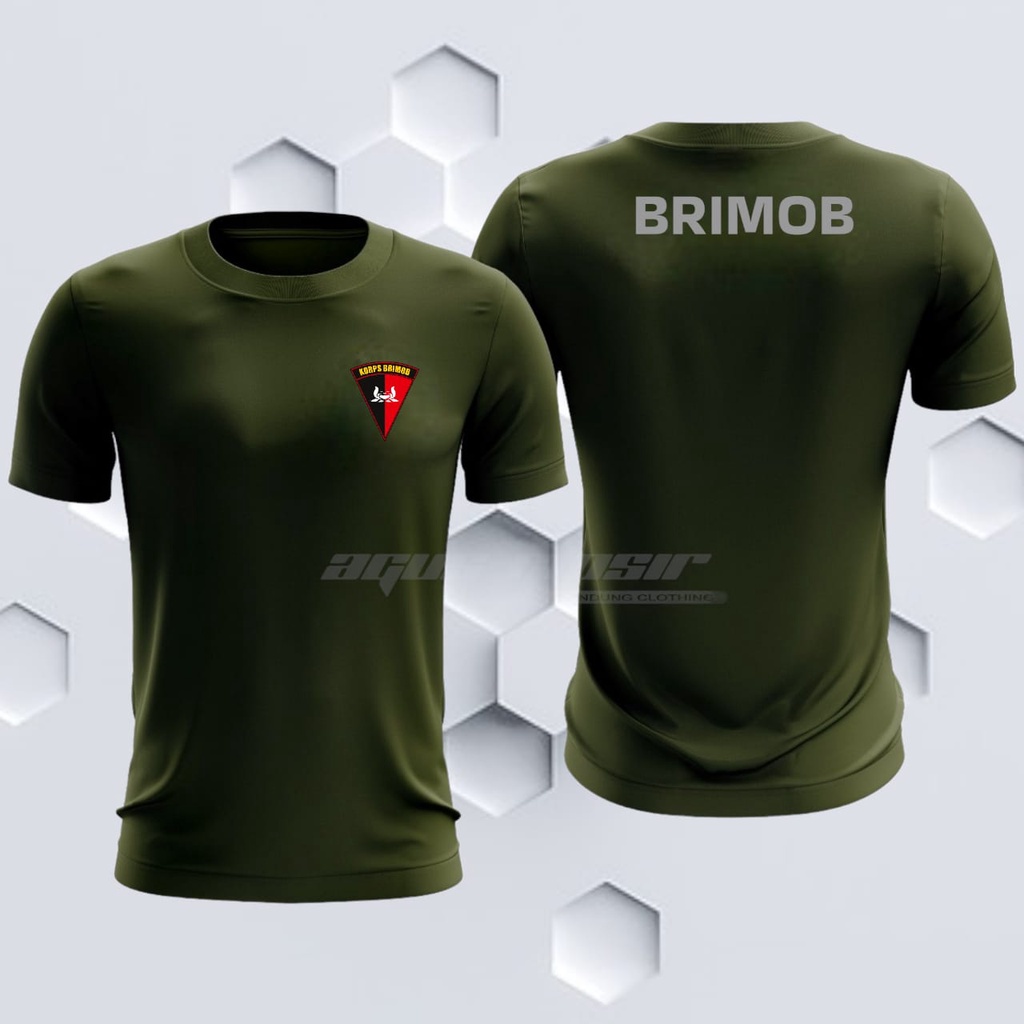 Kaos Jersey BRIMOB Hijau Army || Kaos Olahraga Jersey BRIMOB Hijau Army || Kaos Jersey Drifit BRIMOB
