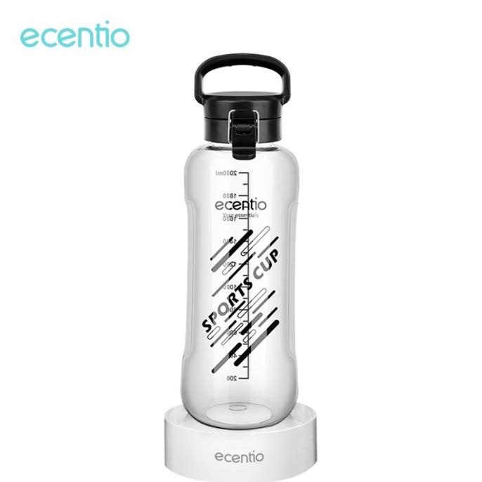 ecentio 2000ml botol minum olahraga botol air anti tumpah