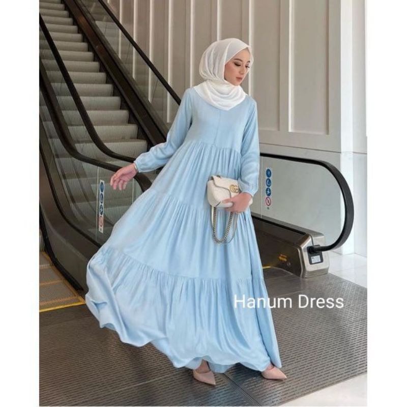 Gamis Rayon Hanum Dress Gamis Polos Dress Busui Gamis Terbaru kekinian