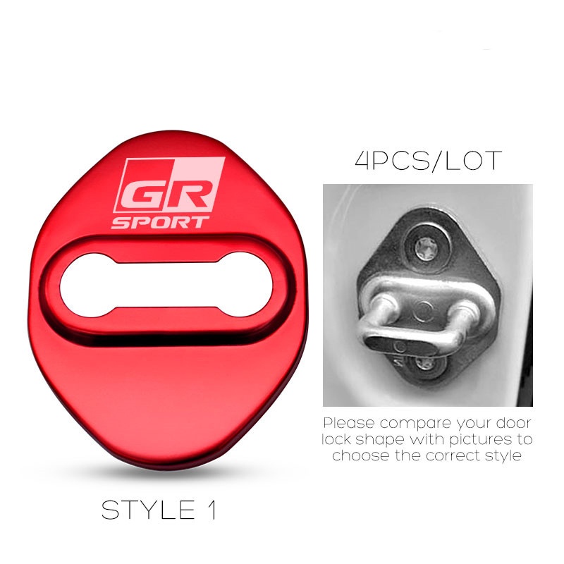 4pcs Cover Pelindung Kunci Pintu Mobil Toyota GR