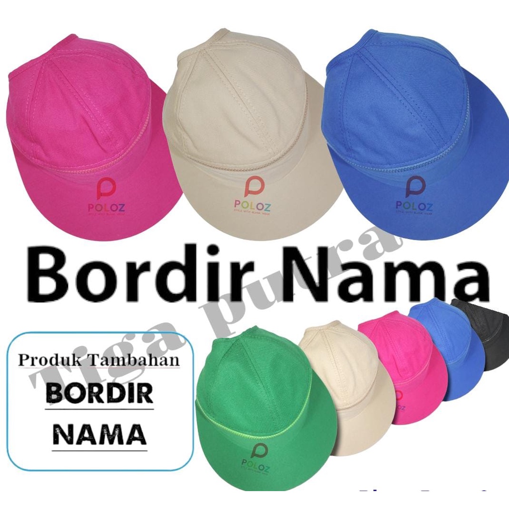 TOPI OLAHRAGA GOLF SENAM ZUMBA BASEBALL RESLETING PANTAI CADDY POLOS GROSIR MURAH WANITA BORDIR NAMA OLAHRAGA