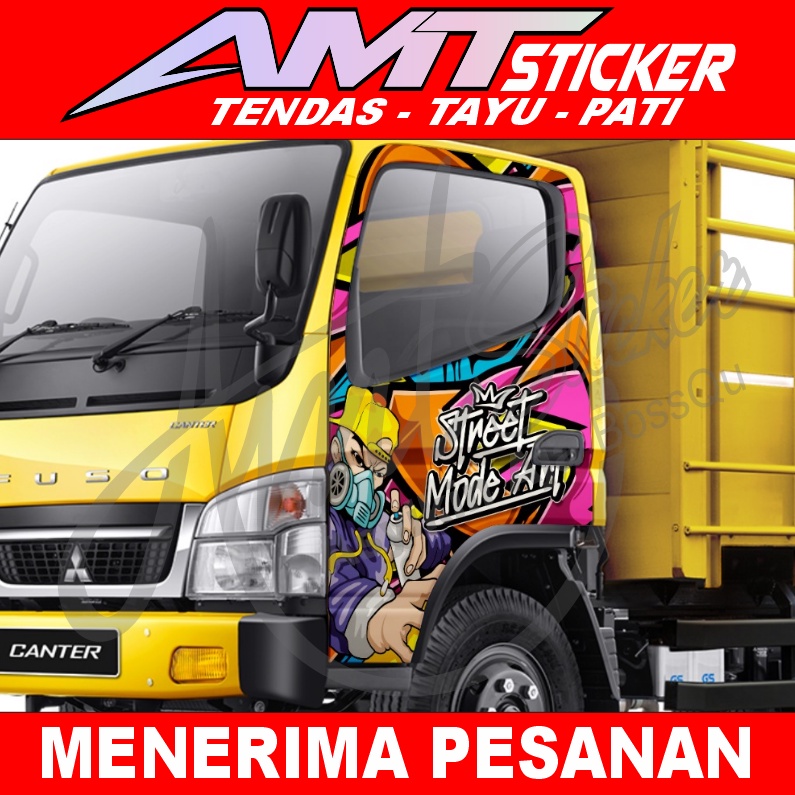 STIKER TRUK - STIKER FULL PINTU TRUK CANTER - BISA REQUEST