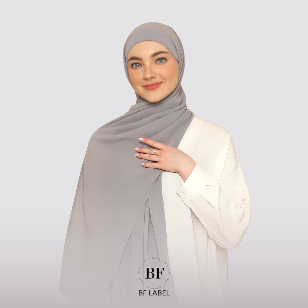 BF Label - Pashmina Instant Inner Ciput 2in1 Murah | Bahan Ceruty Babydoll