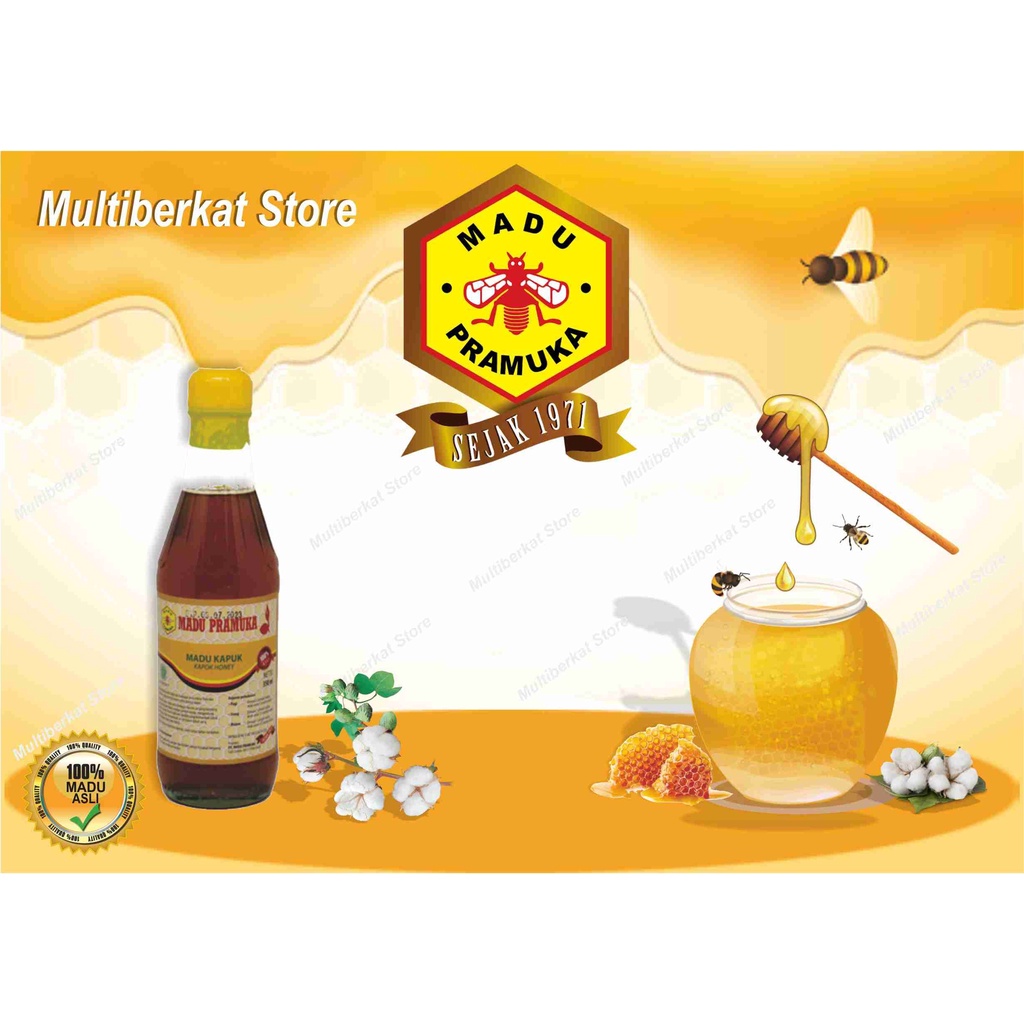 

Madu Pramuka/Kapuk/350ml (100% madu asli)