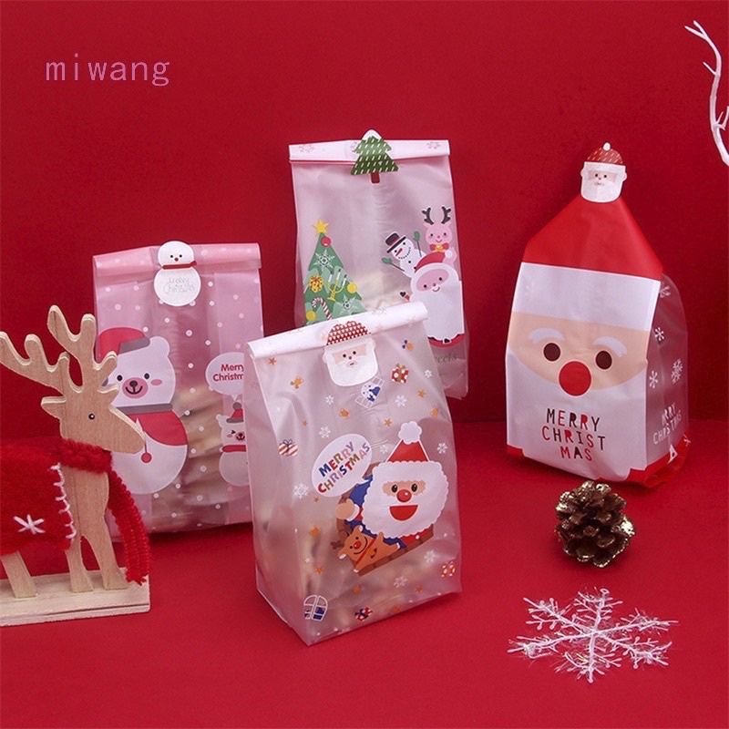 

10PC KANTONG PLASTIK TEMA NATAL | PLASTIC CHRISTMAS DECORATIONS HAMPER