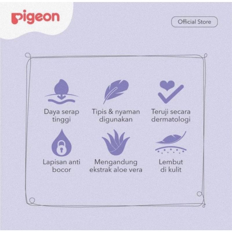 Pigeon Breast Pad Comfy Feel 12 Pcs - Bantalan Penyerap ASI