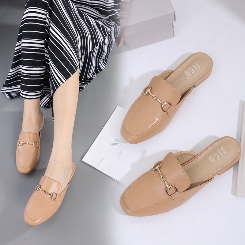 JISO RYONA SANDRA-34 Sepatu Sandal Mules Wanita 3cm Import Premium