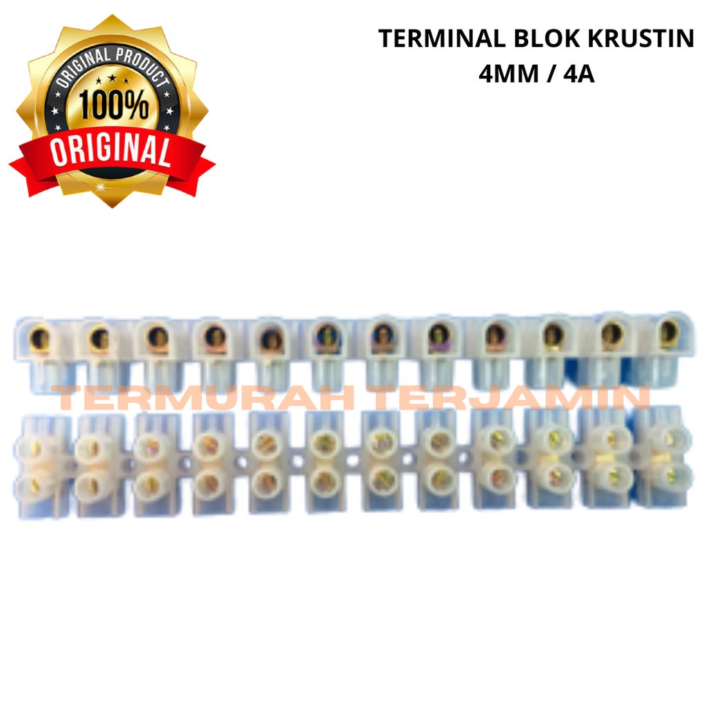 TERMINAL BLOK KRUSTIN 4MM 4A PUTIH