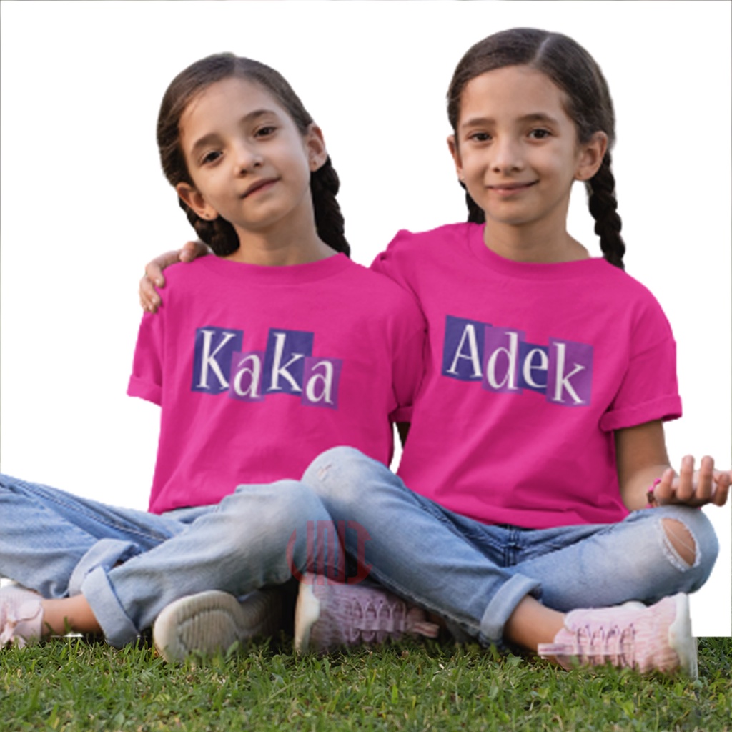 Baju Kaos Adek Kaka Perempuan Baju Couple family Kekinian Atasan Kids Fashion Brand Distro Bandung