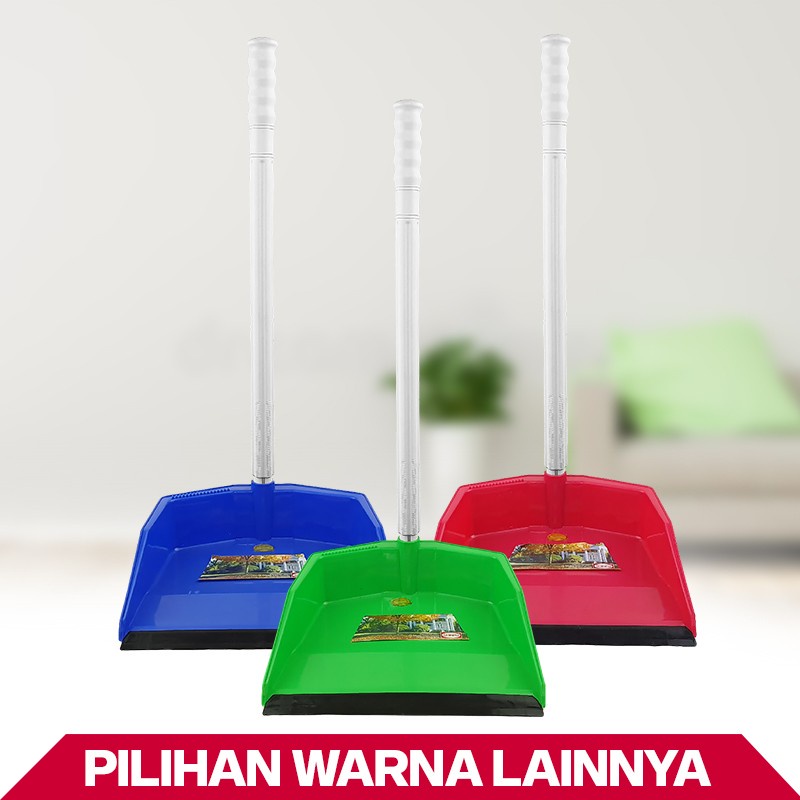 Pengki Plastik Shinpo 826 Karet + Gagang Tempat Sampah Serokan Dust Pan