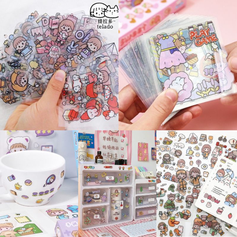 

24pcs Stiker unik viral anti air