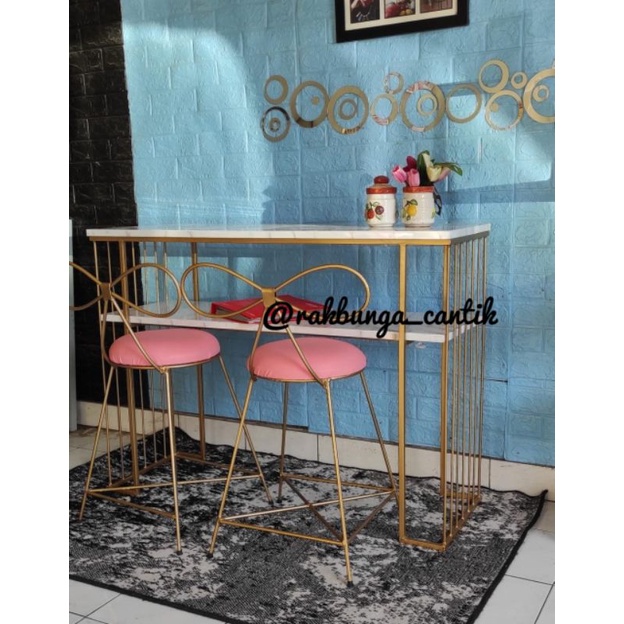 meja nail art besi minimalis