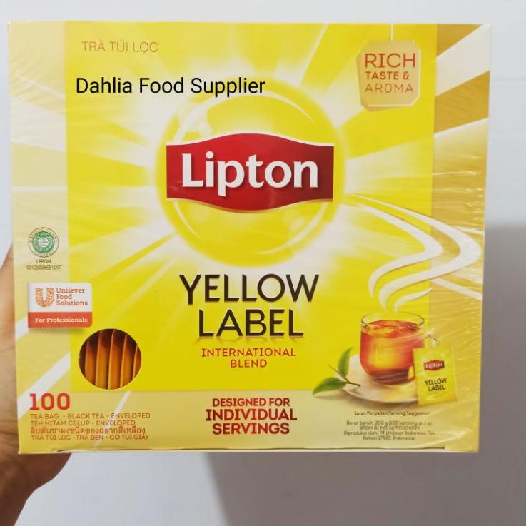 

codeL1x1W--LIPTON TEA YELLOW LABEL 100 sachet | LIPTON envelope & lipton non envelope - teh celup - teh hijau