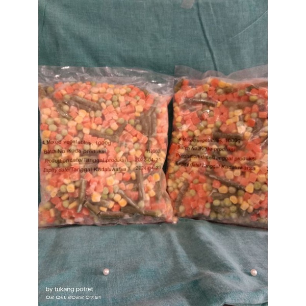 

Sayuran beku / 4 mixed vegetables 1000gr