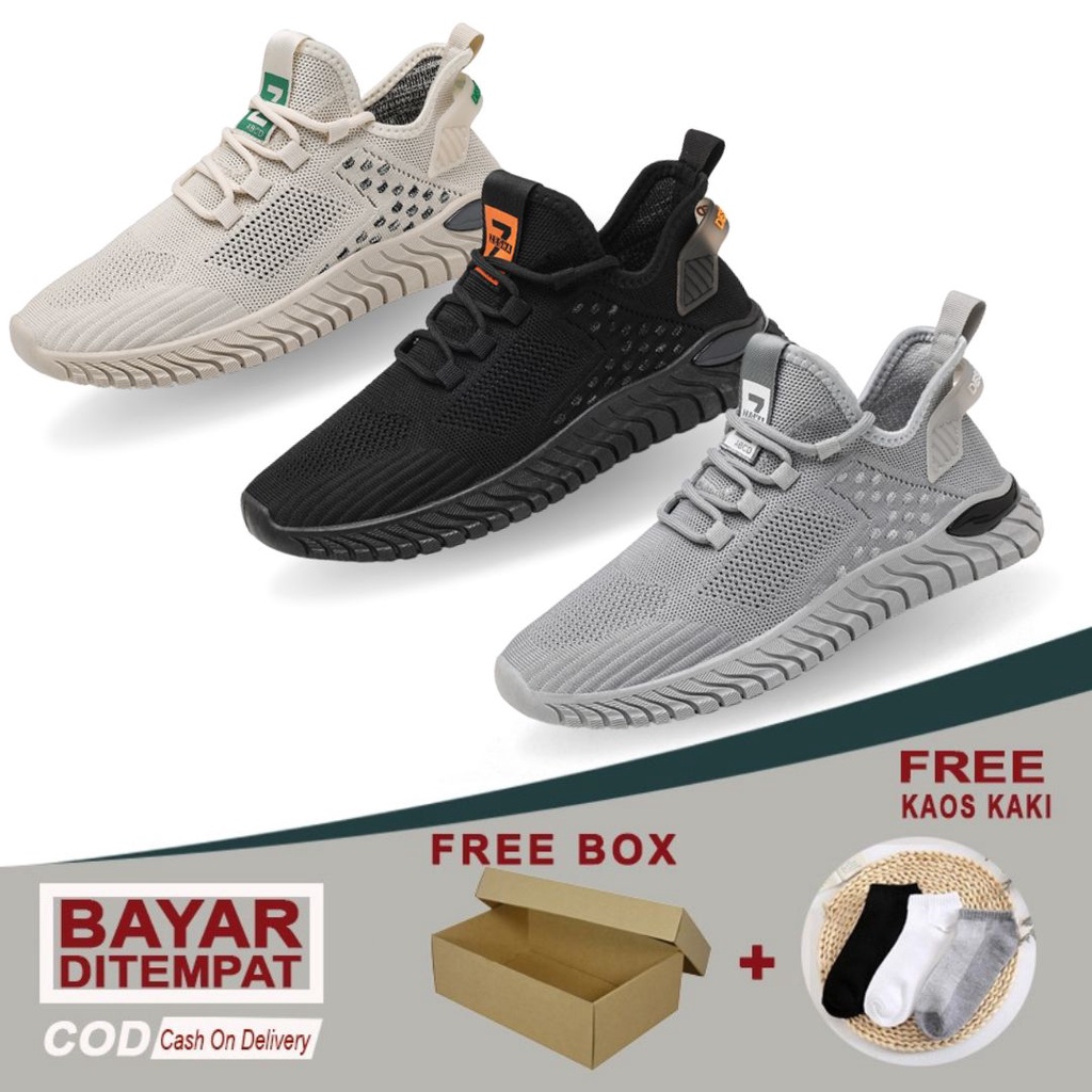 [ESSE] Joowon Sepatu Sneakers Pria Sport Shoes Slipon 037