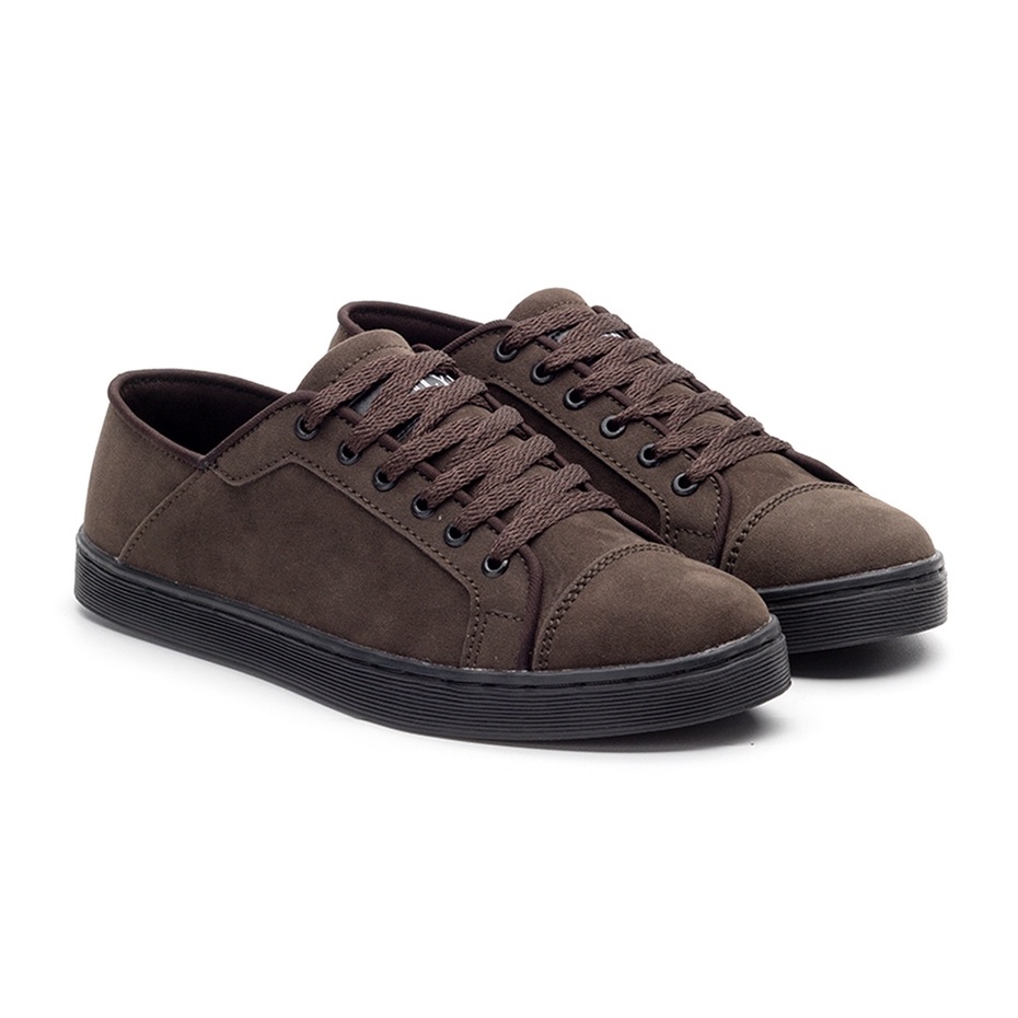 GABRIEL BROWN |ManNeedMe x DAILY| Sepatu Sneakers Pria Casual Shoes Sneaker ORI SOL DIJAHIT