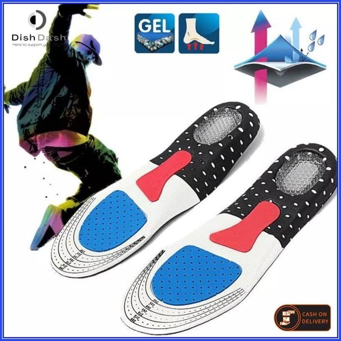 [BAYAR DI TEMPAT] 1 Pasang Insole Sepatu Gel Orthotic Shock Absorb Untuk Kaki Nyaman dan Anti BAU - Dengan Teknologi Shock Absorb Gel Orthotic Empuk dan Nyaman di Kaki