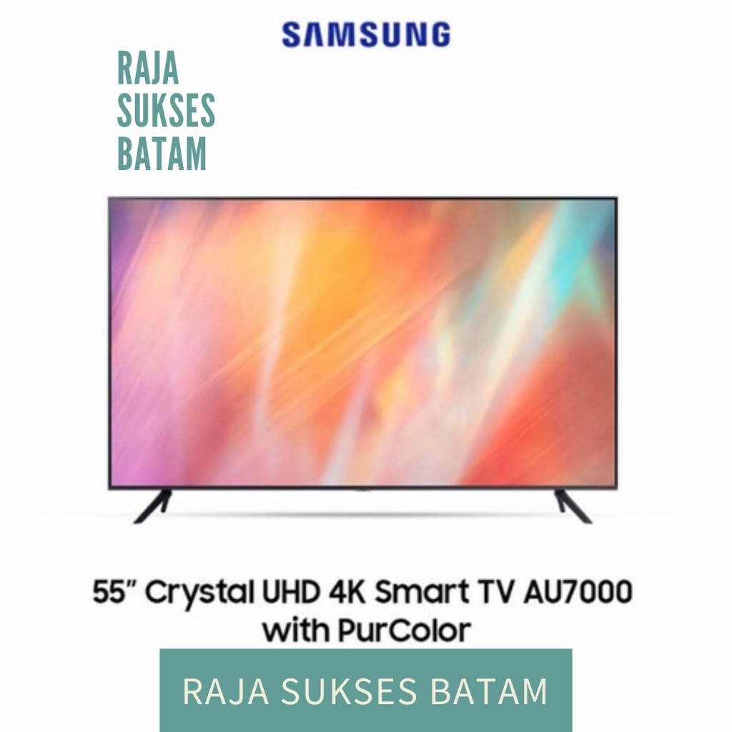 Samsung Smart TV 55 Inch Crystal 4K UHD 55AU7000 / UA55AU7000 batam