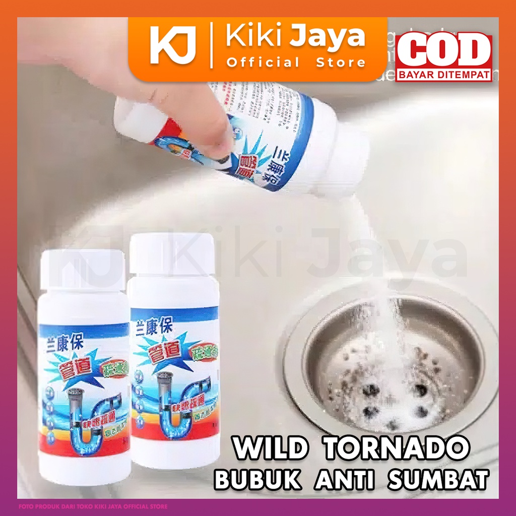[KIKI] Bubuk Anti Sumbat Saluran Air - Wild Tornado Penghilang Bau Pembersih WC Tersumbat Pipa Drain