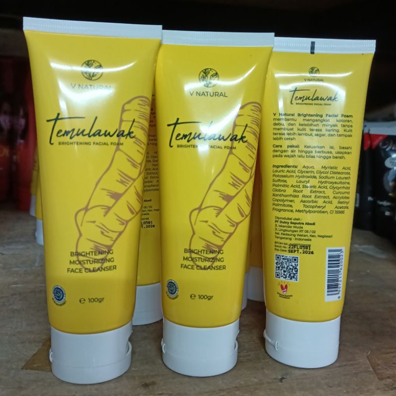 Facial Foam V Natural Temulawak Bpom 100 ml