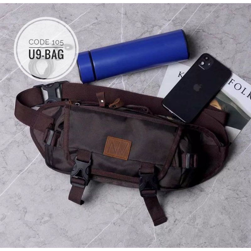 Waistbag NWCasual 105 bahan courdura taspinggang pria/unisex