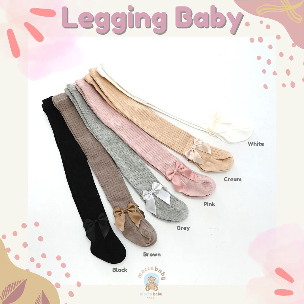 MBSS - LEGGING NICHIE Legging tutup kaki bayi /legging bayi import motif pita lucu