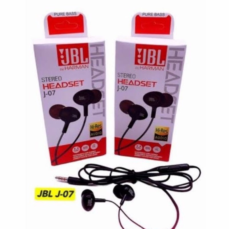 Handsfree Headset JBL By Harman J-07 Super Bass