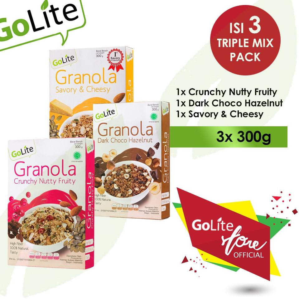 

trxu1U5g--Granola GoLite Triple Mix Toasted Muesli Pack 300g