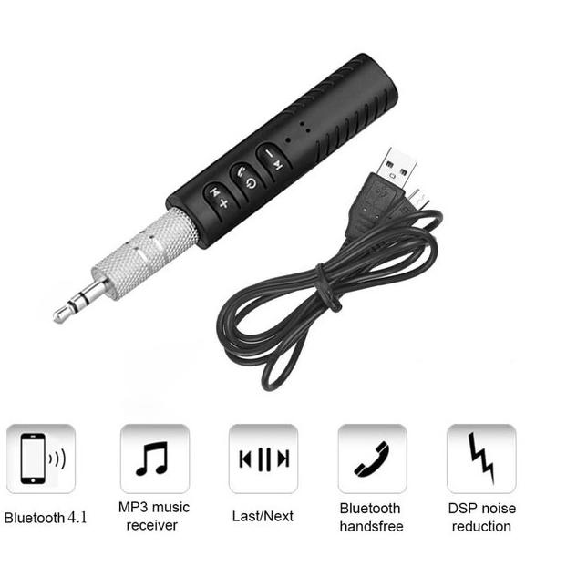 Bluetooth wireless audio music reciever car aux 3.5mm m-tech Lv-b09