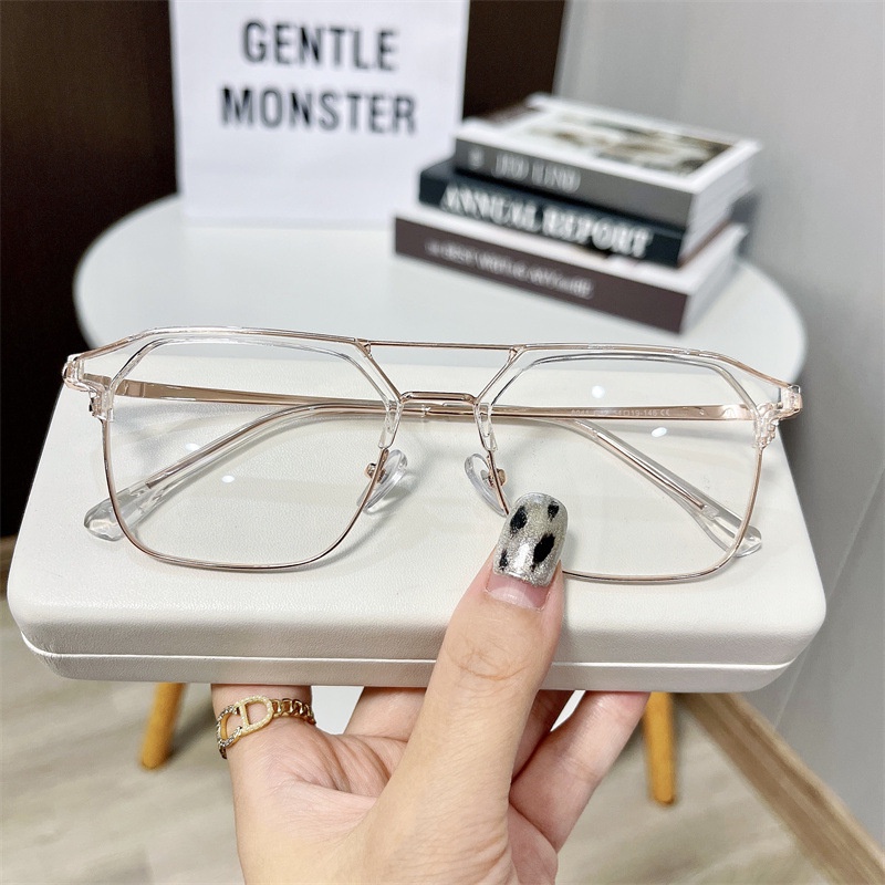 Kacamata Optik Anti Blue Light Bahan Metal Gaya Retro