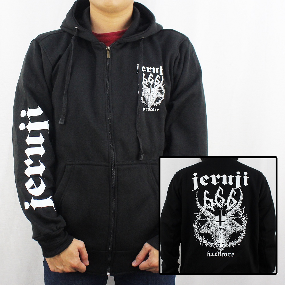 JAKET HOODIE ZIPPER JERUJI 03 - JAKET HEAVY METAL JERUJI - SWEATER HOODIE MUSIK JERUJI - HOODIE PRIA