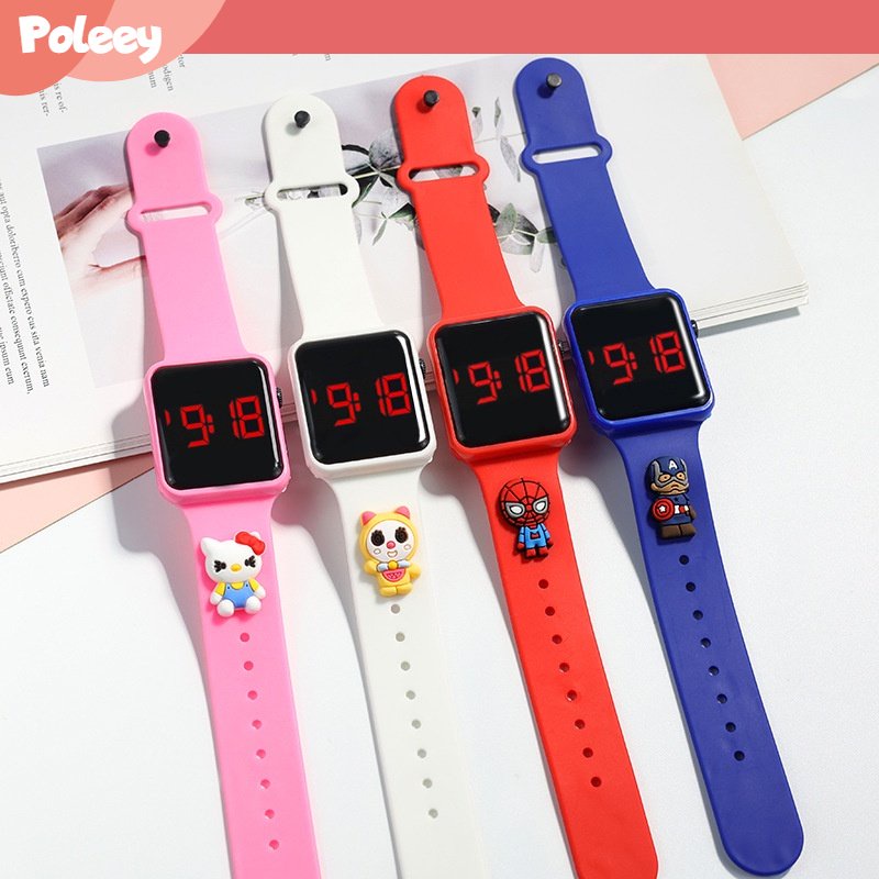 【Ready Stock】Men and Women Gift Cartoon Student Touch Screen Electronic Watch Waterproof LED Sports Leisure Watches