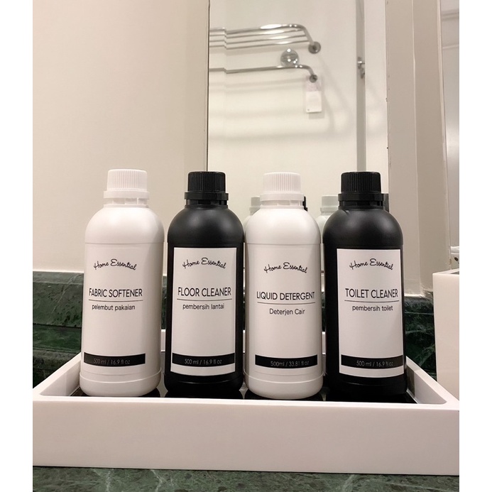 botol laundry room 500ml. aesthetic bottle minimalist refill organizer tempat sabun cair detergent estetik