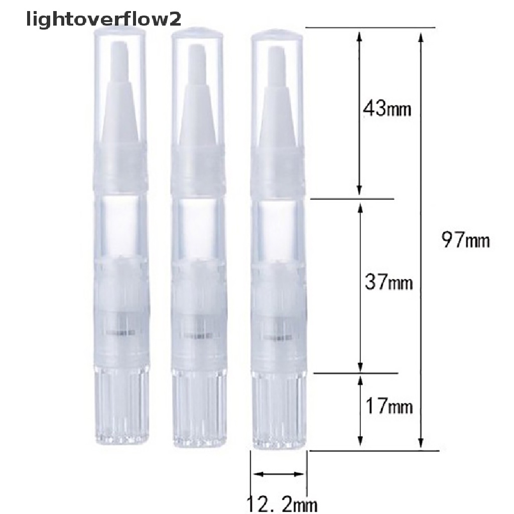 (lightoverflow2) Pena Minyak Kuku Kosong Dengan Kuas + Botol Isi Ulang 1.5ml (ID)