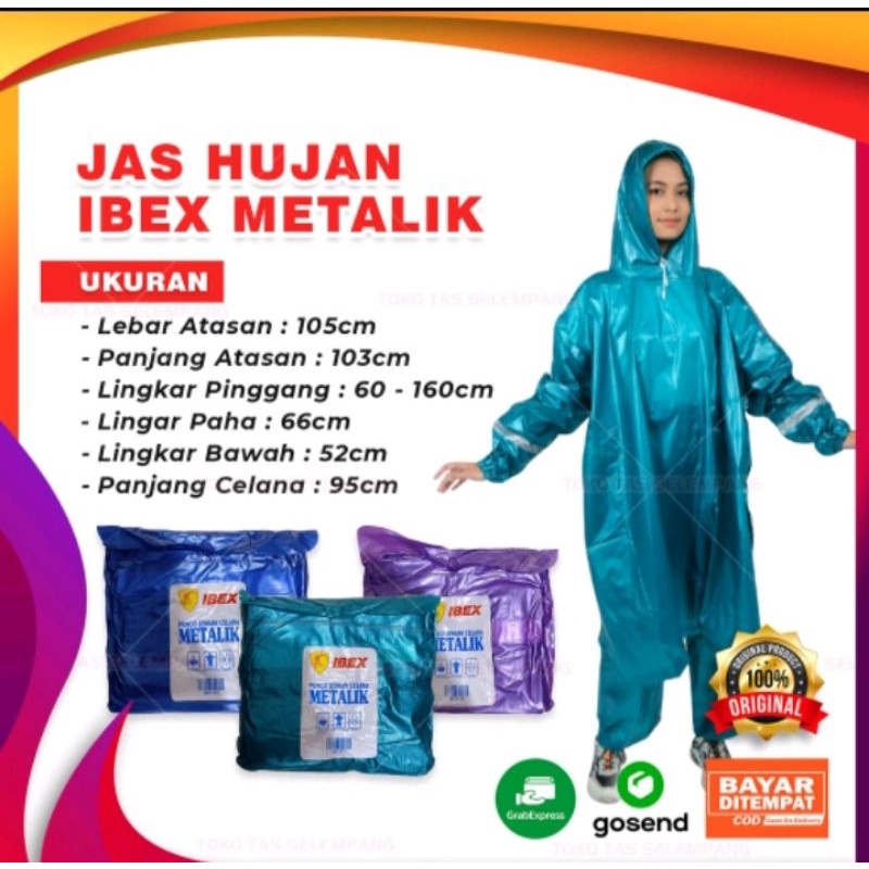 jas hujan setelan ponco lengan celana metalik mantel hujan