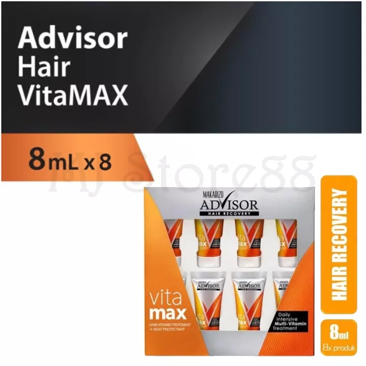Makarizo Advisor Hair Recovery Vitamax 8 ml x 8 - Vitamin Rambut / Serum Rambut / Hair Vitamin - SK
