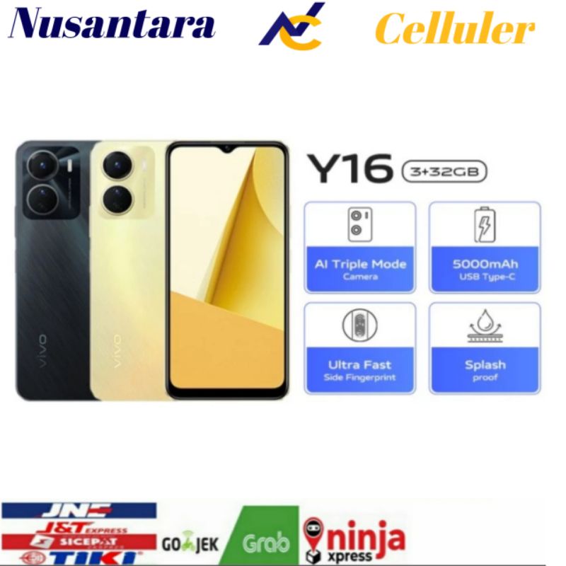HP VIVO Y16 RAM 3 GB ROM 32 GB - Vivo Y16 3/32 GB - garansi resmi