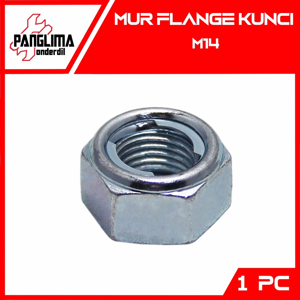 Mur Flange Kunci 14 mm M14-M 14 Kunci 22 mm Nut