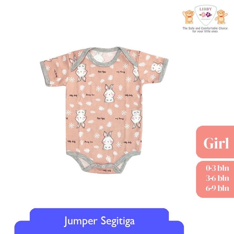 LIBBY Premium Jumper Segitiga Motif Boy &amp; Motif Girl (1 PCS/PACK) / Perlengkapan Bayi