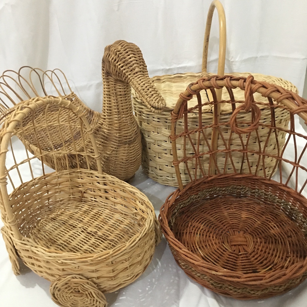 DEFECT OBRAL Keranjang Rotan / Keranjang Buah / Keranjang Hantaran / Keranjang Lamaran BESAR