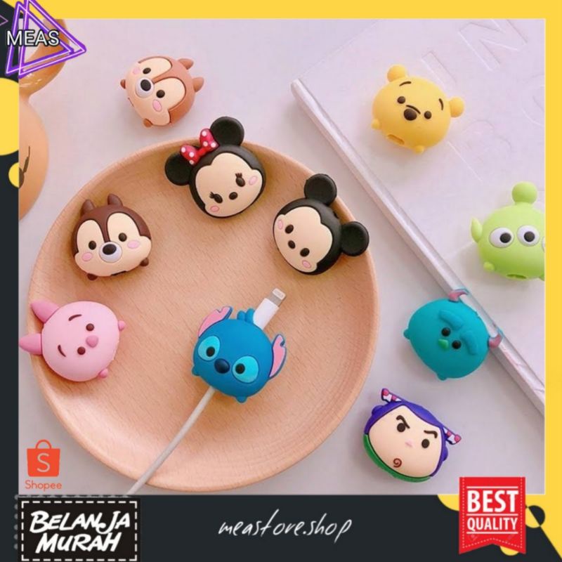 MEASTORE | TSUM TSUM CABLE BITE/ PELINDUNG UJUNG KABEL/ CABLE SAVER/ CABLE PROTECTOR NON PACK