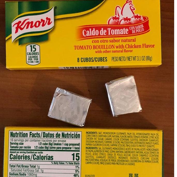 

CODEIi7I2--Tomato Bouillon (Caldo de Tomate) Knorr, per 11gr cube