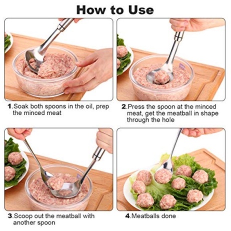 Sendok Cetakan Bakso Meatball Scoop Spoon Meat Ball Maker — 9
