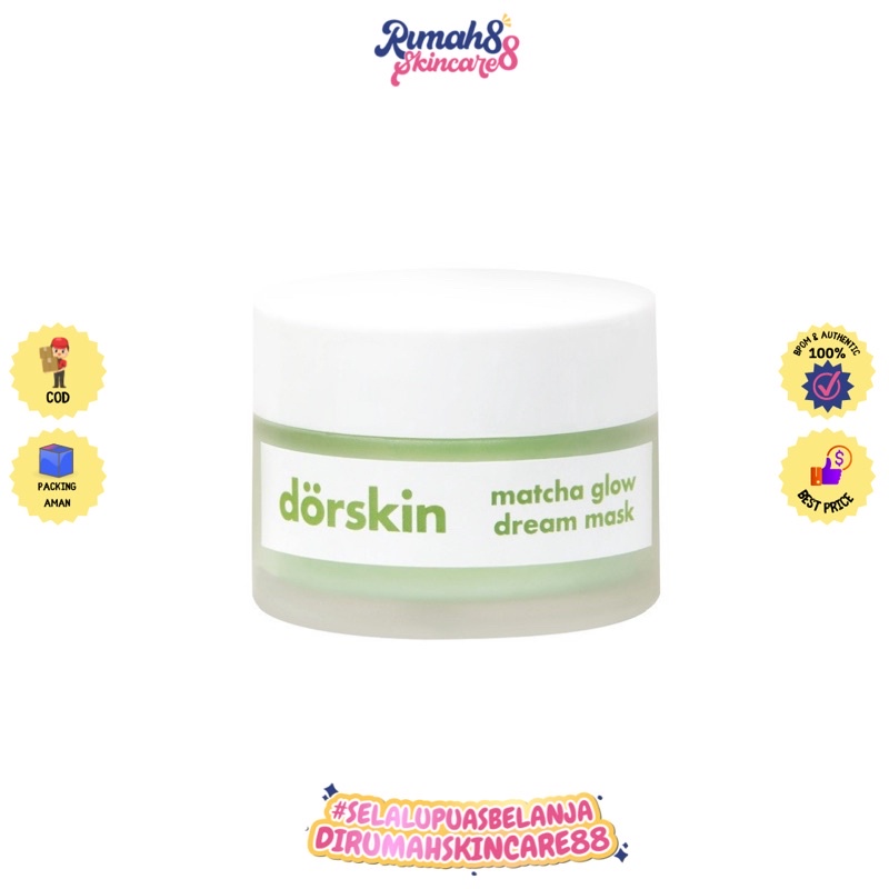 DORSKIN Matcha Glow SLEEPING MASK Brightening Dream Masker 30gr