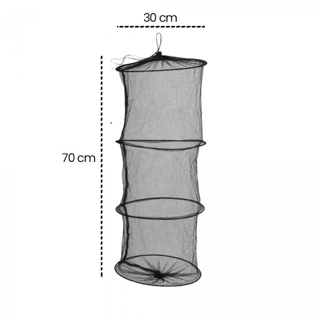 TONQUU Jaring Pancing Ikan Udang Fishing Net Cage 3 Layers