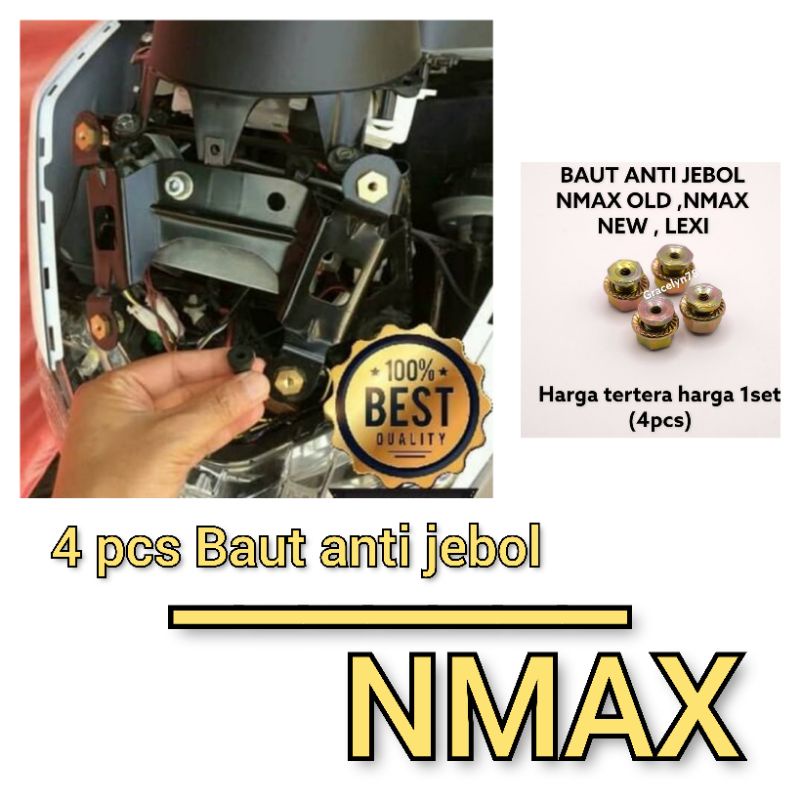 4 pcs Baut anti jebol Nmax lexi aerox xmax