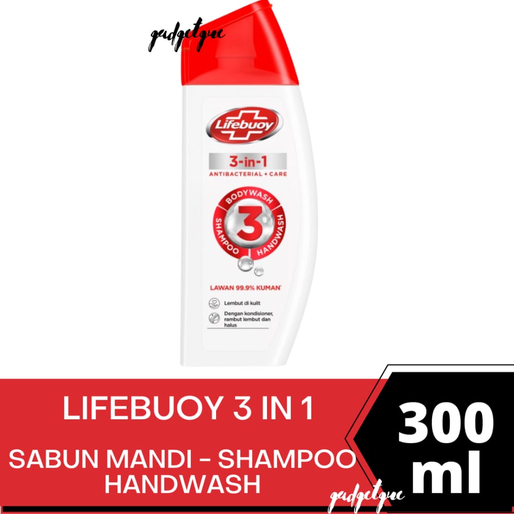 Lifebuoy Body Wash lifebuoy Shampoo Handwash 3 in1 300ml sabun mandi cair botol sabun cair lifebuoy 